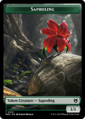 Faerie // Saproling Double-Sided Token [Wilds of Eldraine Commander Tokens] | Chromatic Games