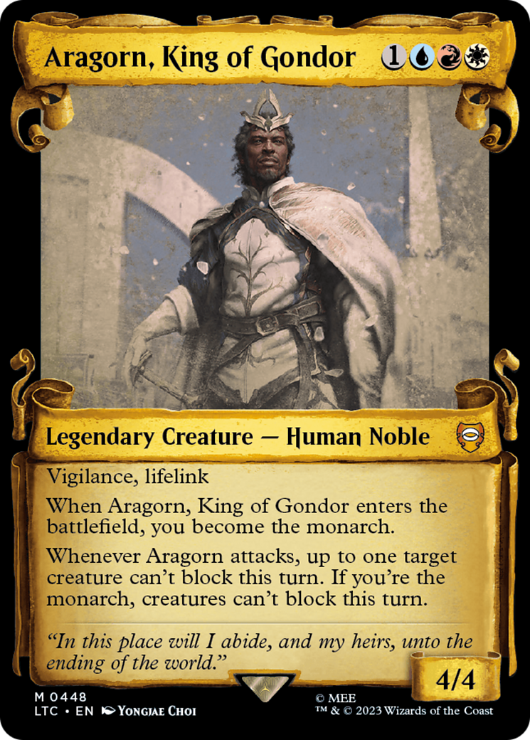 Aragorn, King of Gondor [The Lord of the Rings: Tales of Middle-Earth Commander Showcase Scrolls] | Chromatic Games