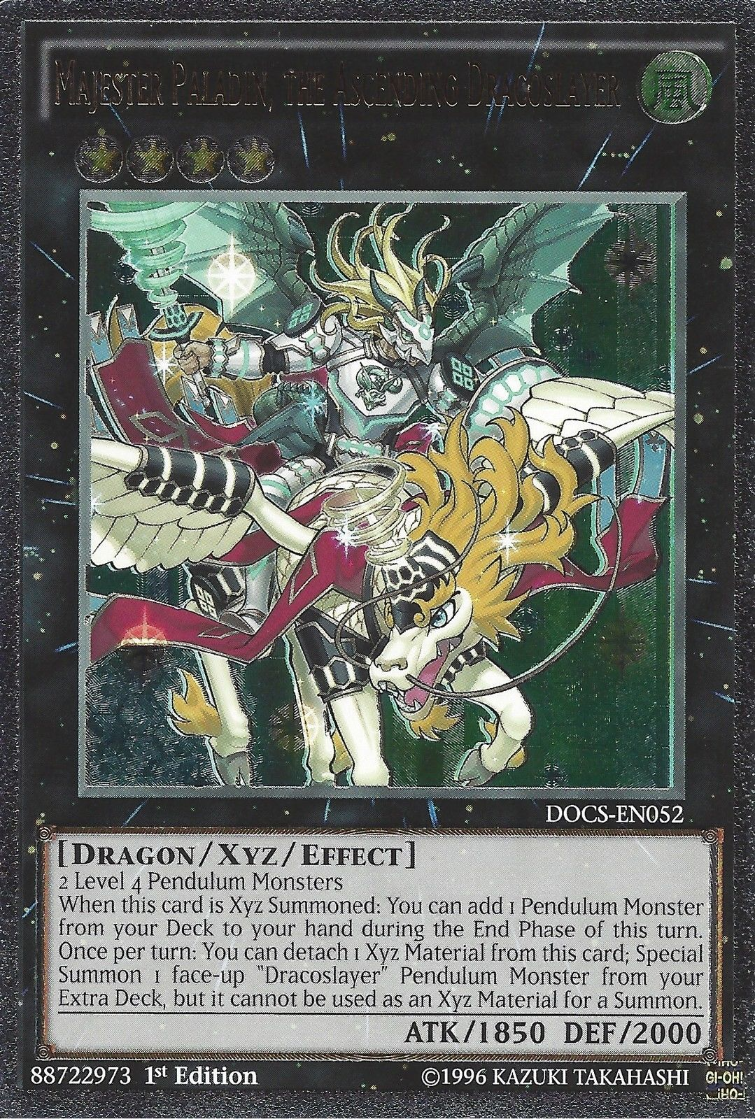 Majester Paladin, the Ascending Dracoslayer (UTR) [DOCS-EN052] Ultimate Rare | Chromatic Games