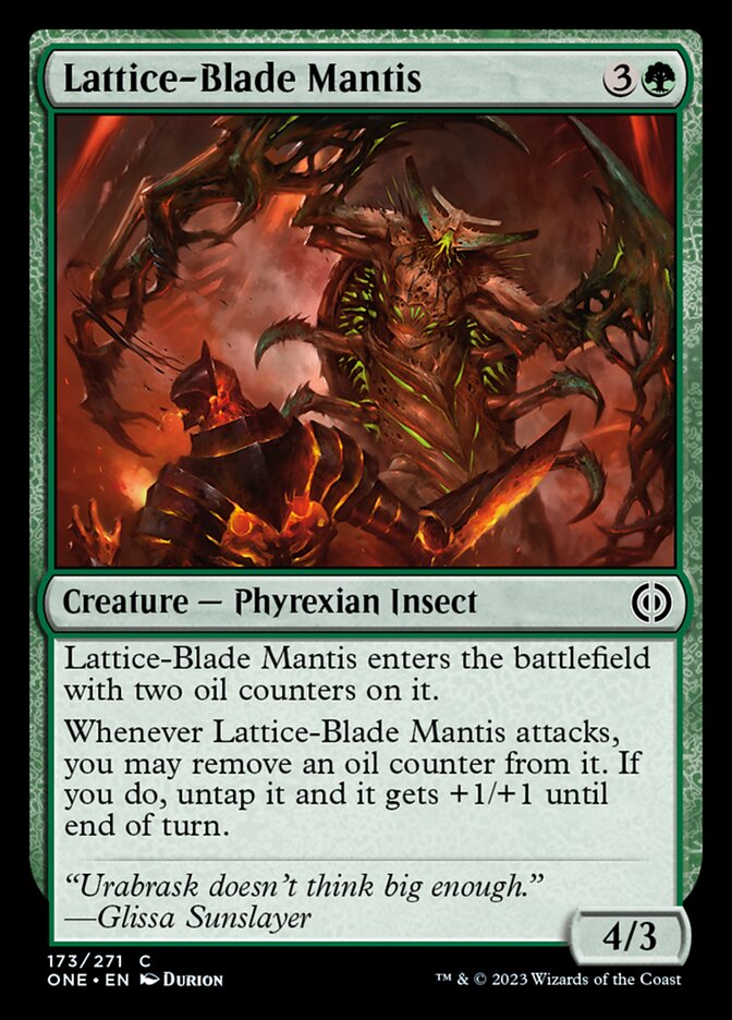 Lattice-Blade Mantis [Phyrexia: All Will Be One] | Chromatic Games