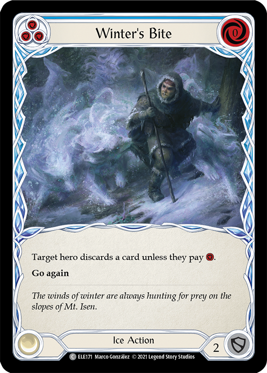 Winter's Bite (Blue) [ELE171] (Tales of Aria)  1st Edition Rainbow Foil | Chromatic Games