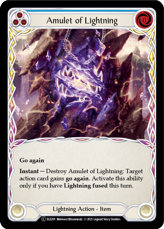 Amulet of Lightning [U-ELE201] (Tales of Aria Unlimited)  Unlimited Rainbow Foil | Chromatic Games