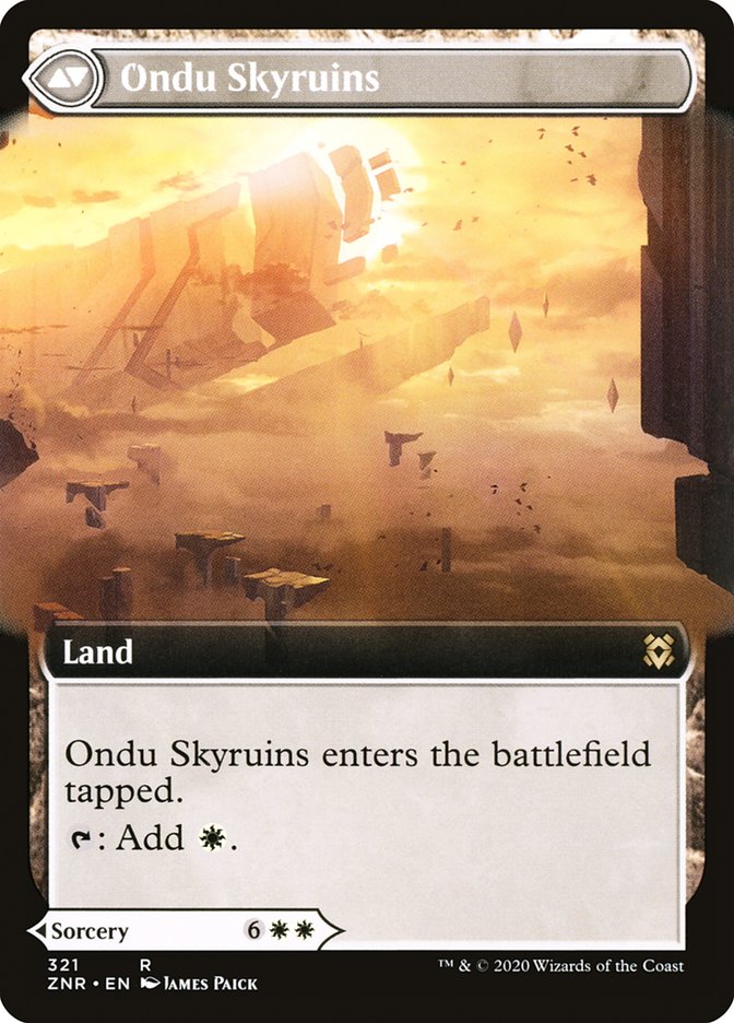 Ondu Inversion // Ondu Skyruins (Extended Art) [Zendikar Rising] | Chromatic Games