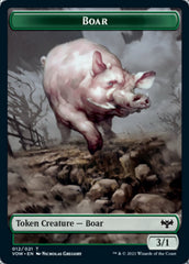 Copy // Boar Double-Sided Token [Innistrad: Crimson Vow Tokens] | Chromatic Games