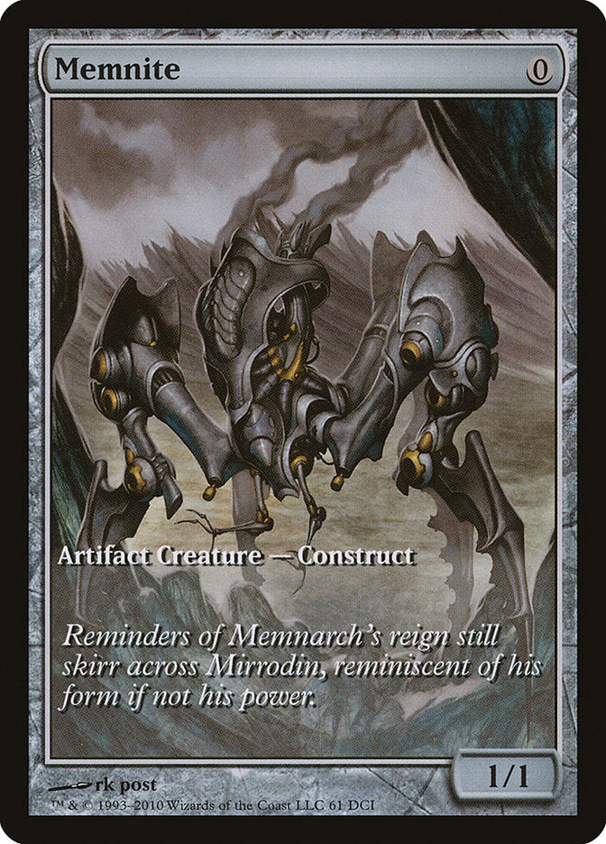 Memnite (Game Day) (Extended Art) [Scars of Mirrodin Promos] | Chromatic Games