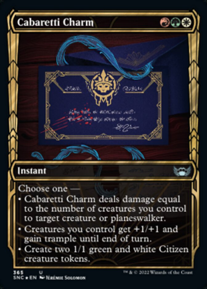 Cabaretti Charm (Showcase Golden Age Gilded Foil) [Streets of New Capenna] | Chromatic Games