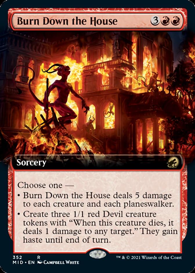 Burn Down the House (Extended Art) [Innistrad: Midnight Hunt] | Chromatic Games