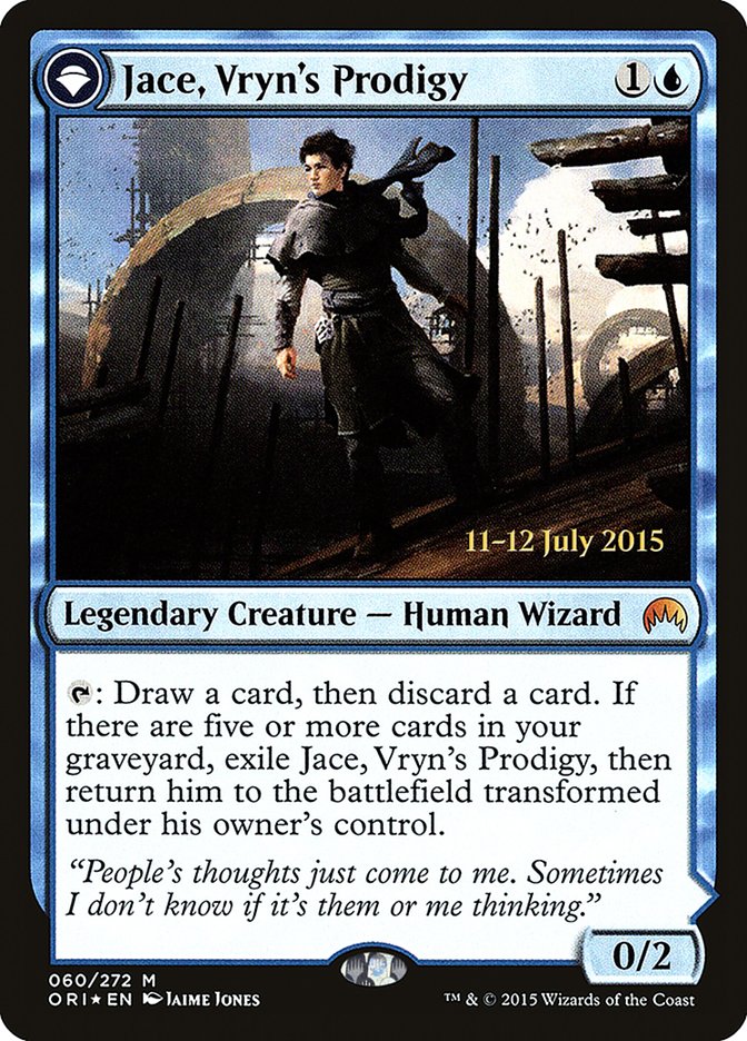 Jace, Vryn's Prodigy // Jace, Telepath Unbound [Magic Origins Prerelease Promos] | Chromatic Games