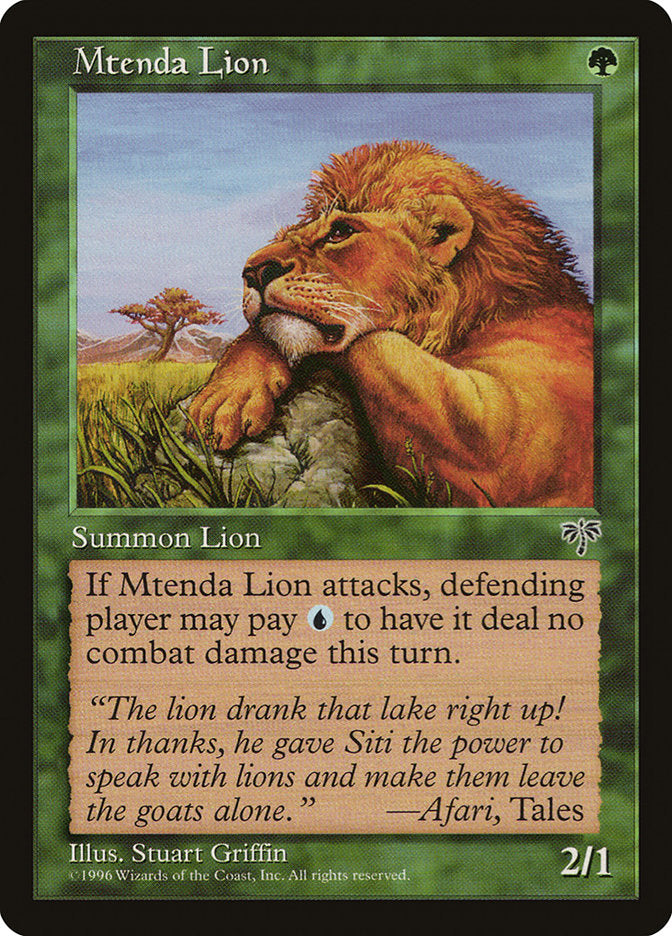 Mtenda Lion [Mirage] | Chromatic Games