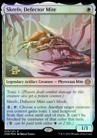 Skrelv, Defector Mite [Phyrexia: All Will Be One Prerelease Promos] | Chromatic Games