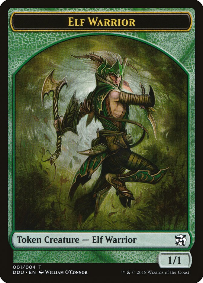 Elf Warrior Token [Duel Decks: Elves vs. Inventors Tokens] | Chromatic Games