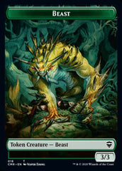 Beast (18) // Beast (19) Double-Sided Token [Commander Legends Tokens] | Chromatic Games