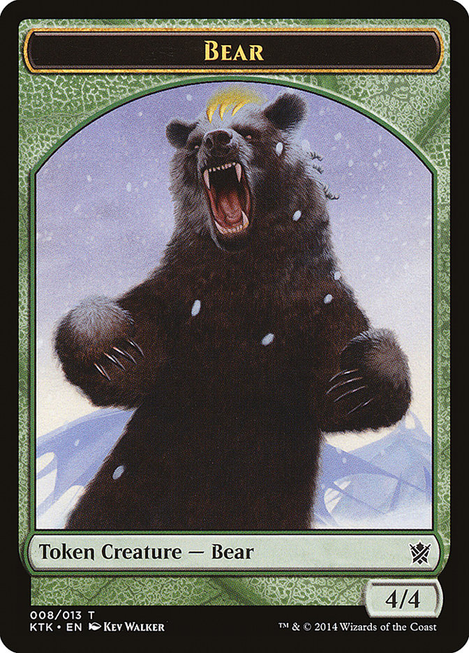 Bear Token [Khans of Tarkir Tokens] | Chromatic Games