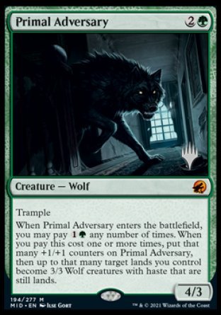 Primal Adversary (Promo Pack) [Innistrad: Midnight Hunt Promos] | Chromatic Games