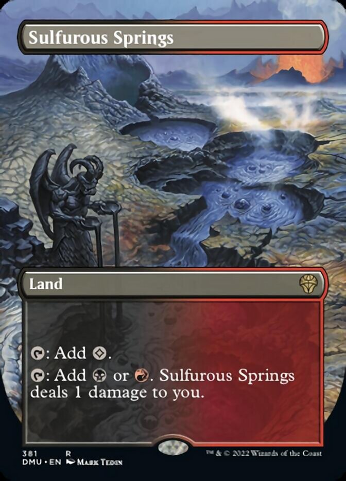 Sulfurous Springs (Borderless Alternate Art) [Dominaria United] | Chromatic Games