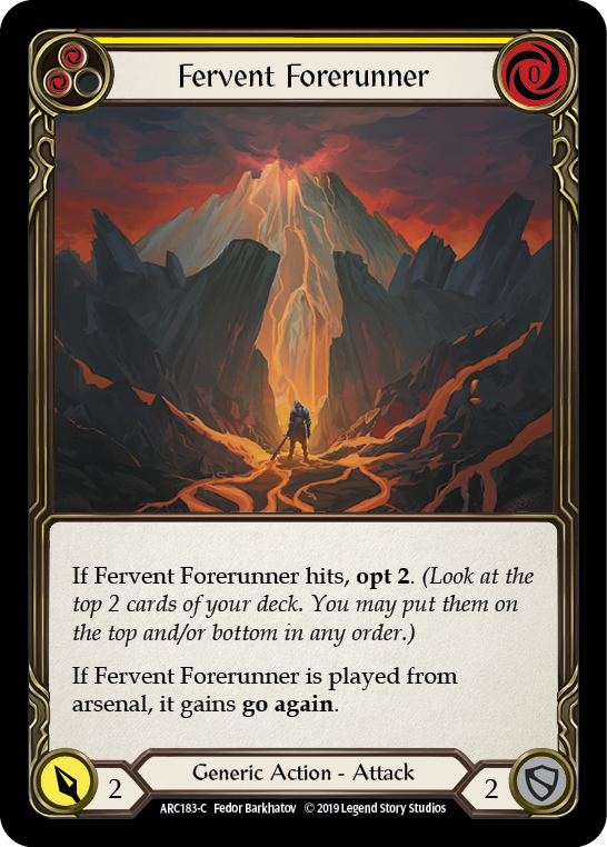 Fervent Forerunner (Yellow) [ARC183-C] (Arcane Rising)  1st Edition Normal | Chromatic Games