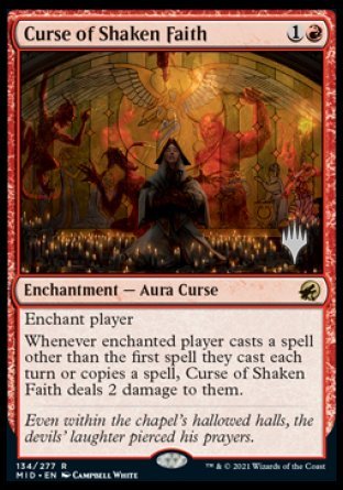 Curse of Shaken Faith (Promo Pack) [Innistrad: Midnight Hunt Promos] | Chromatic Games