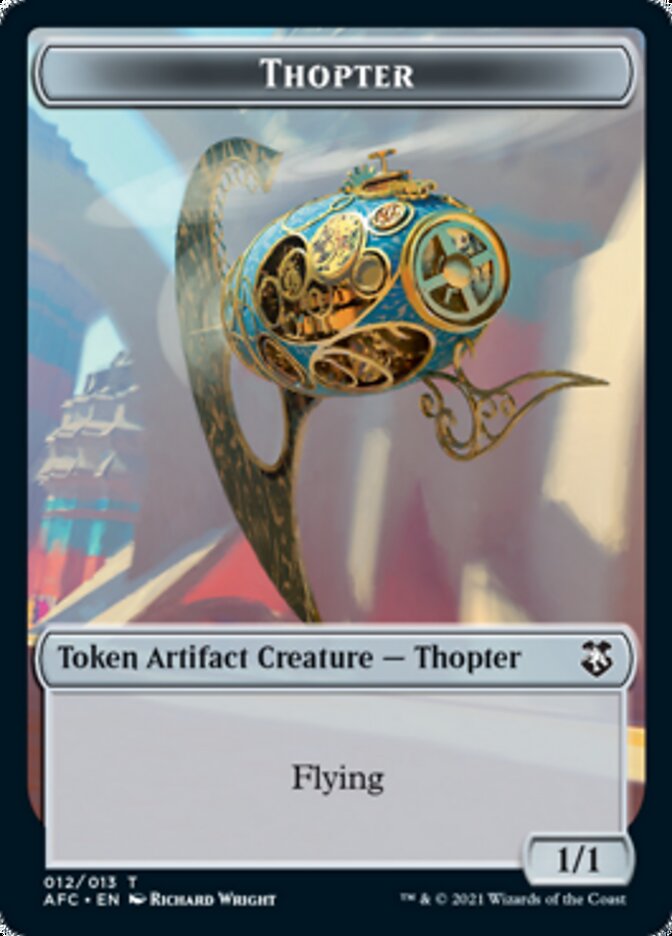 Thopter // Treasure Double-Sided Token [Dungeons & Dragons: Adventures in the Forgotten Realms Commander Tokens] | Chromatic Games