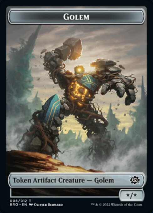 Powerstone // Golem Double-Sided Token [The Brothers' War Tokens] | Chromatic Games