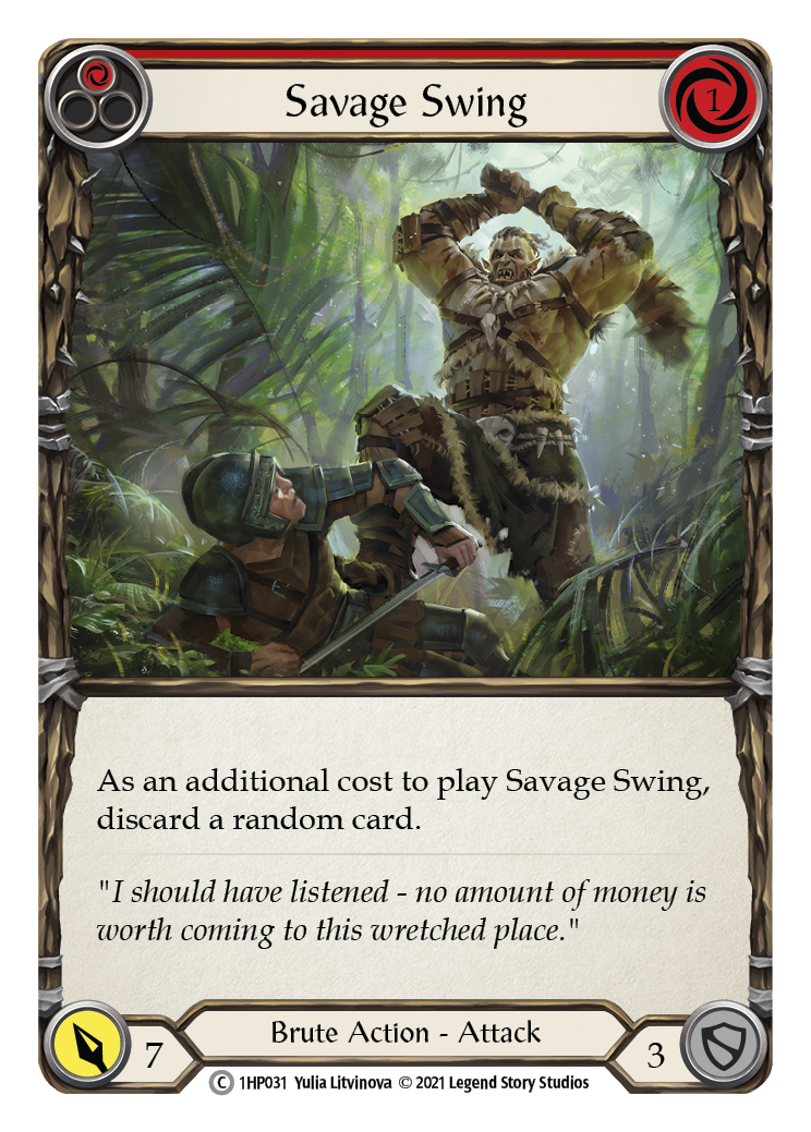 Savage Swing (Red) [1HP031] (History Pack 1) | Chromatic Games