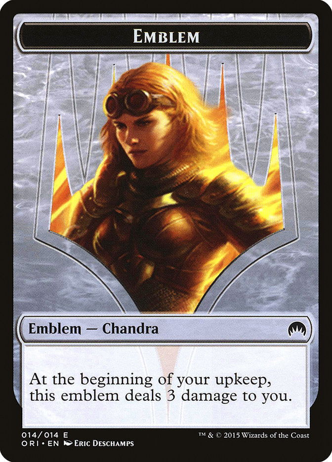 Chandra, Roaring Flame Emblem [Magic Origins Tokens] | Chromatic Games