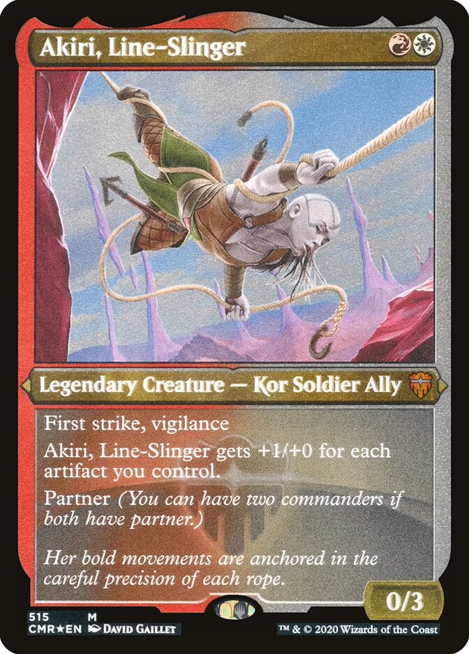 Akiri, Line-Slinger (Etched) [Commander Legends] | Chromatic Games