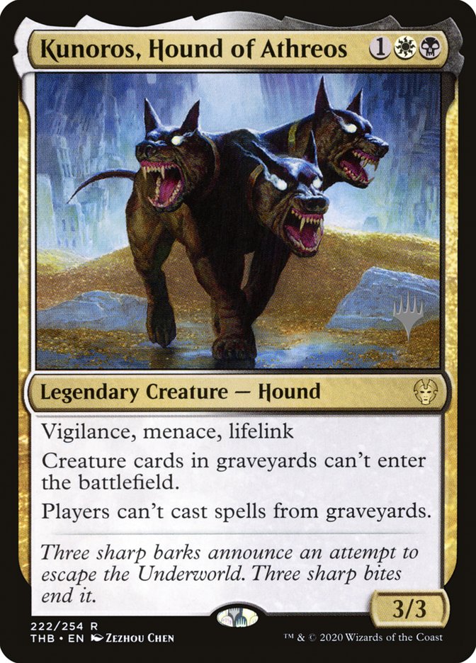 Kunoros, Hound of Athreos (Promo Pack) [Theros Beyond Death Promos] | Chromatic Games