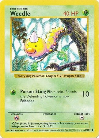 Weedle [Base Set (Shadowless)] | Chromatic Games