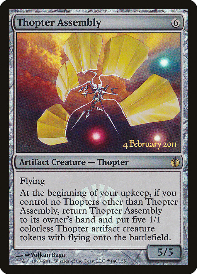 Thopter Assembly [Mirrodin Besieged Prerelease Promos] | Chromatic Games