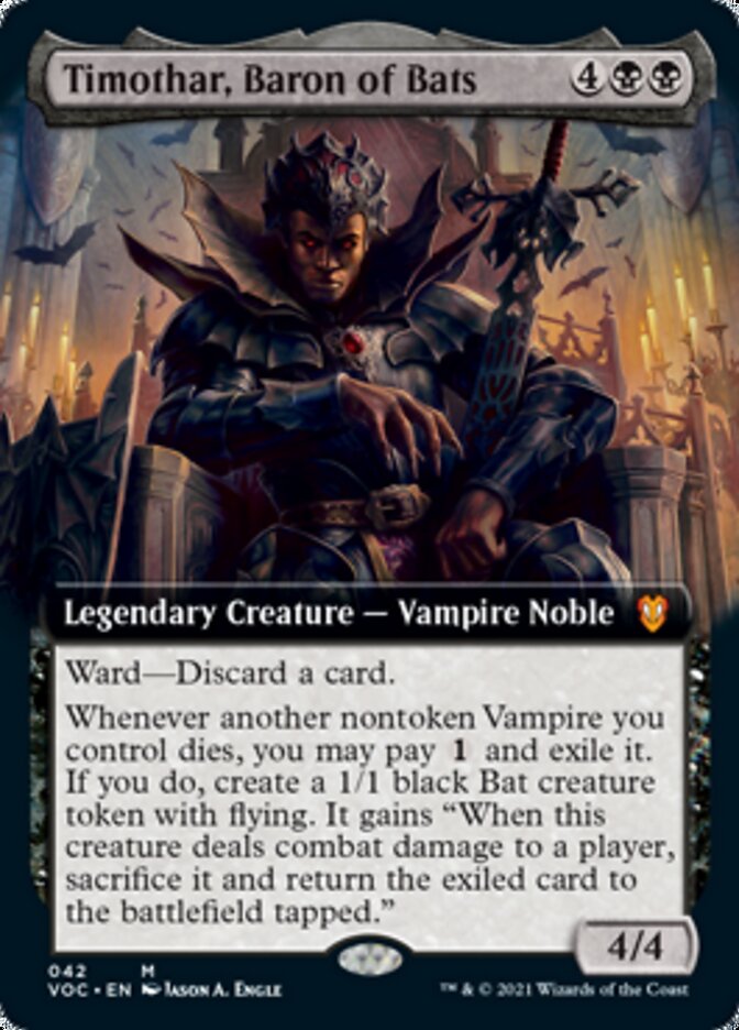 Timothar, Baron of Bats (Extended Art) [Innistrad: Crimson Vow Commander] | Chromatic Games