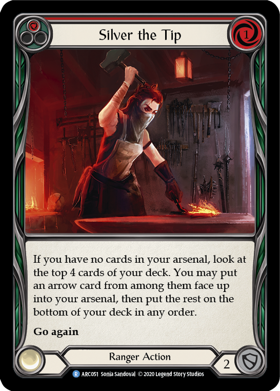 Silver the Tip (Red) [U-ARC051] (Arcane Rising Unlimited)  Unlimited Rainbow Foil | Chromatic Games