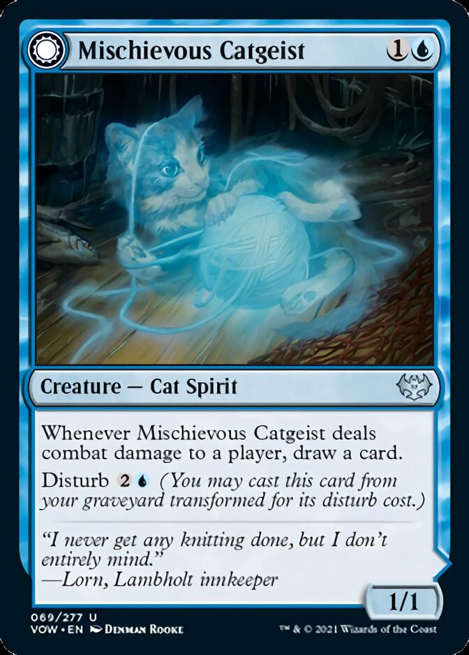 Mischievous Catgeist // Catlike Curiosity [Innistrad: Crimson Vow] | Chromatic Games