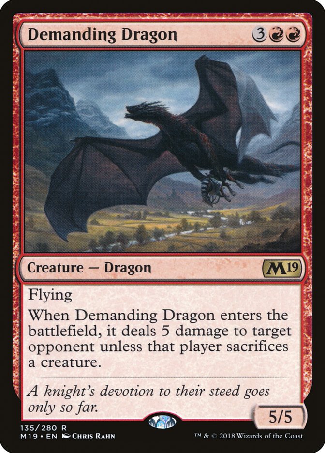 Demanding Dragon [Core Set 2019] | Chromatic Games