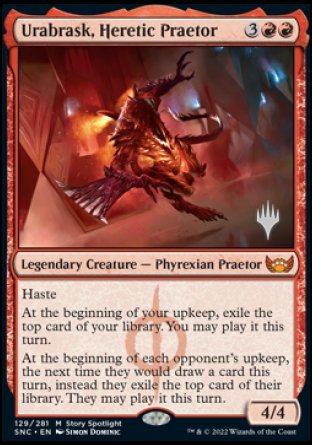 Urabrask, Heretic Praetor (Promo Pack) [Streets of New Capenna Promos] | Chromatic Games