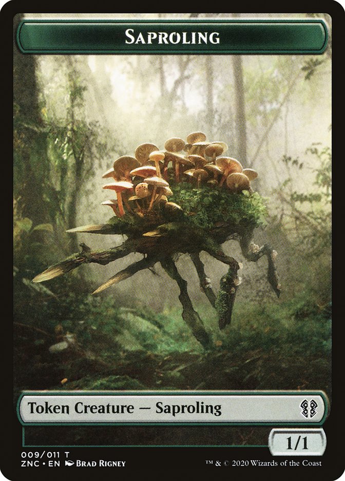 Beast // Saproling Double-Sided Token [Zendikar Rising Commander Tokens] | Chromatic Games