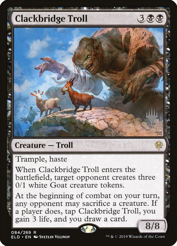 Clackbridge Troll (Promo Pack) [Throne of Eldraine Promos] | Chromatic Games