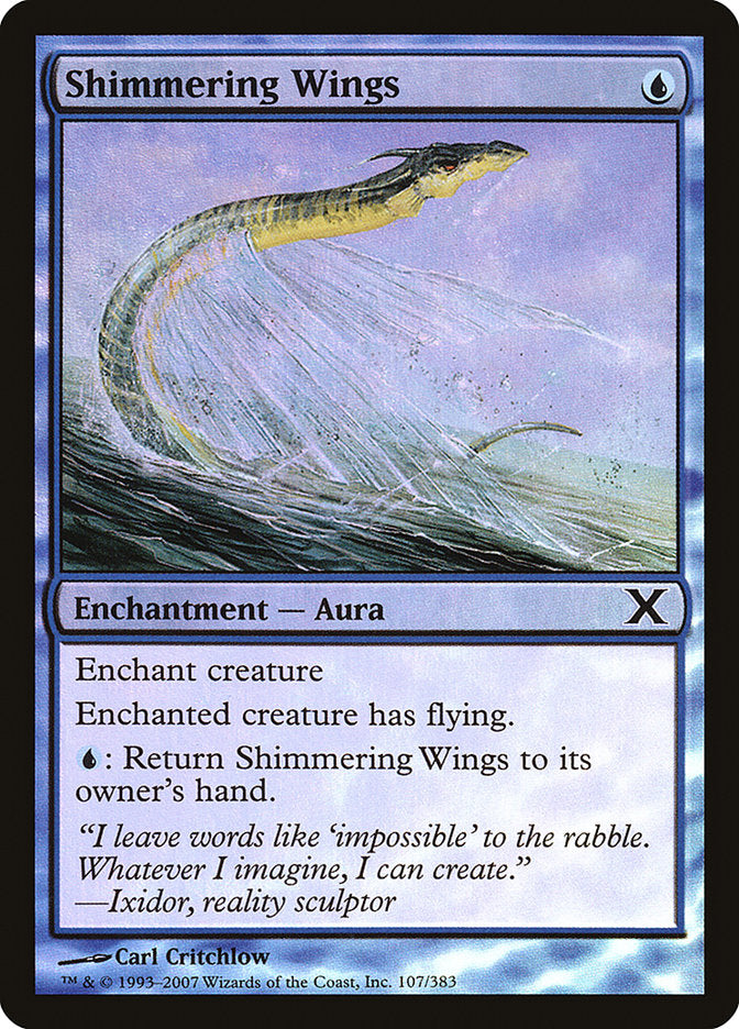 Shimmering Wings (Premium Foil) [Tenth Edition] | Chromatic Games