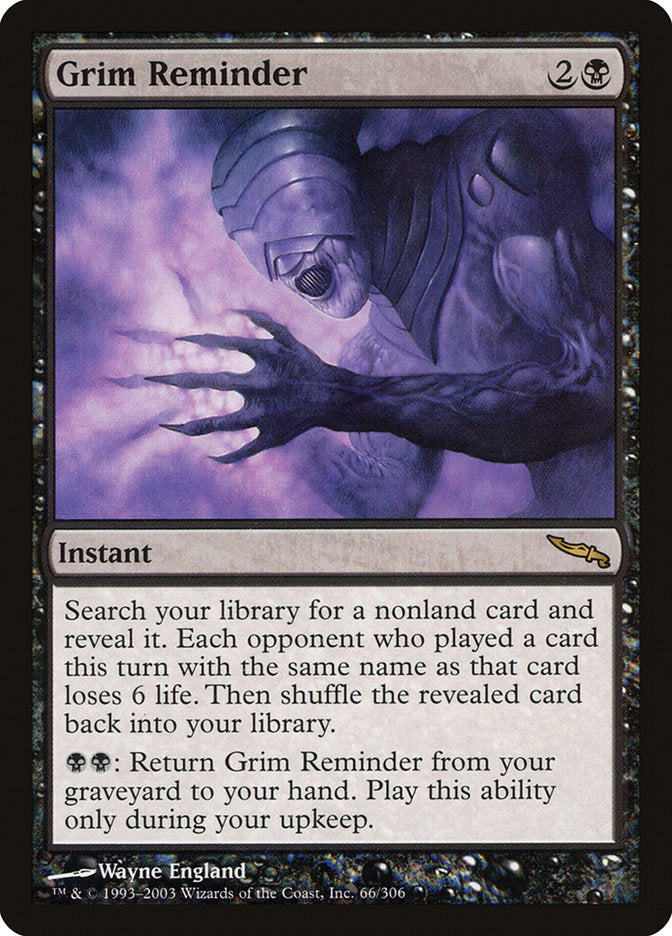 Grim Reminder [Mirrodin] | Chromatic Games