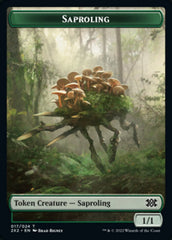 Saproling // Phyrexian Golem Double-Sided Token [Double Masters 2022 Tokens] | Chromatic Games