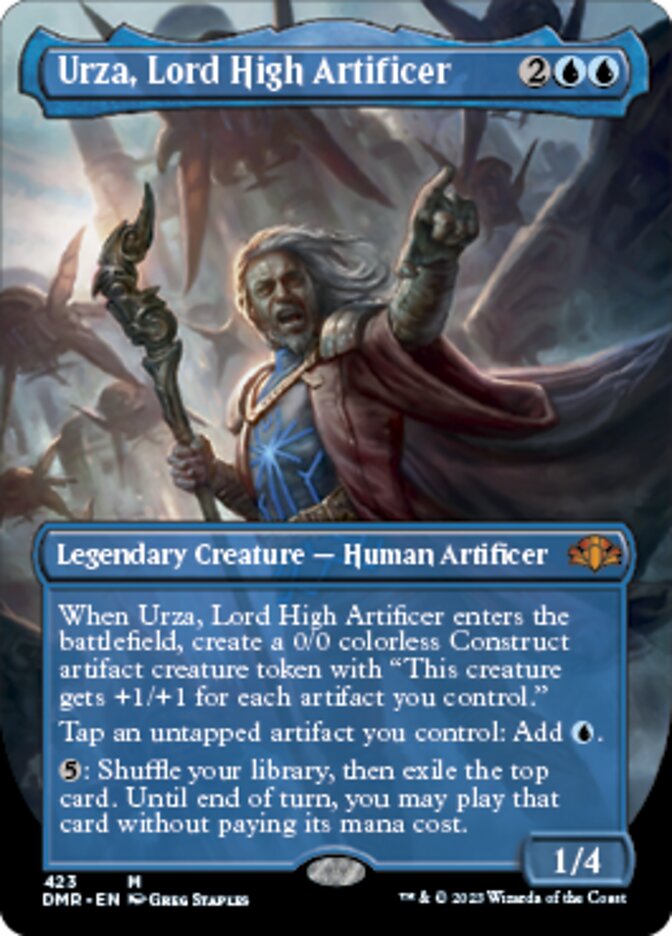 Urza, Lord High Artificer (Borderless Alternate Art) [Dominaria Remastered] | Chromatic Games