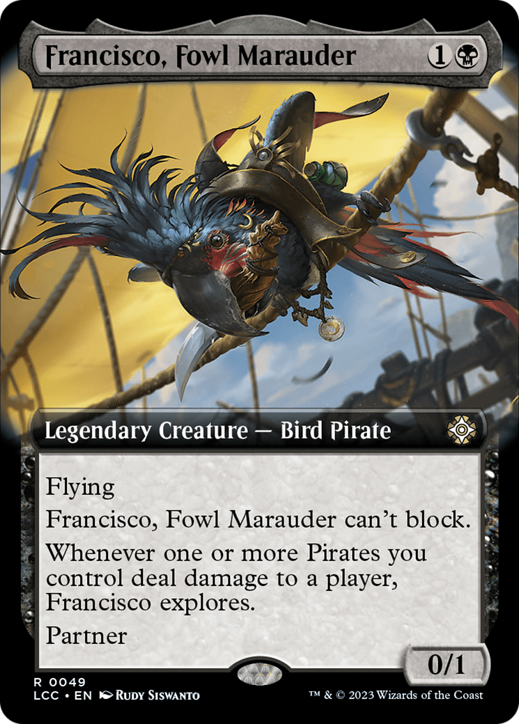 Francisco, Fowl Marauder (Extended Art) [The Lost Caverns of Ixalan Commander] | Chromatic Games