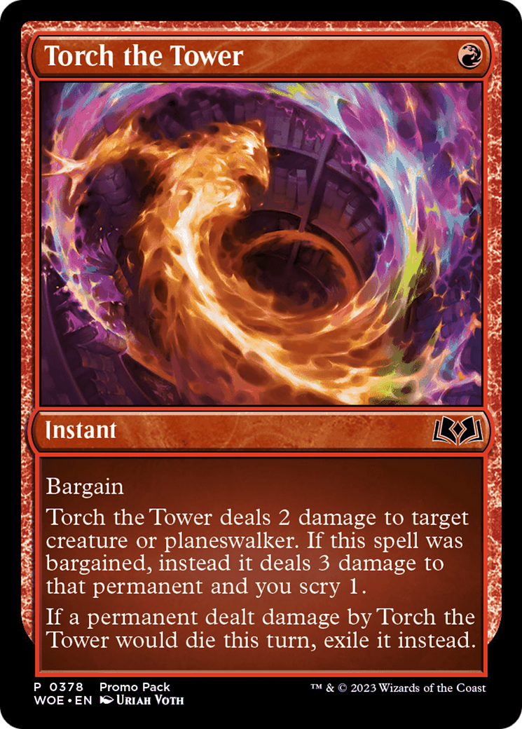 Torch the Tower (Promo Pack) [Wilds of Eldraine Promos] | Chromatic Games