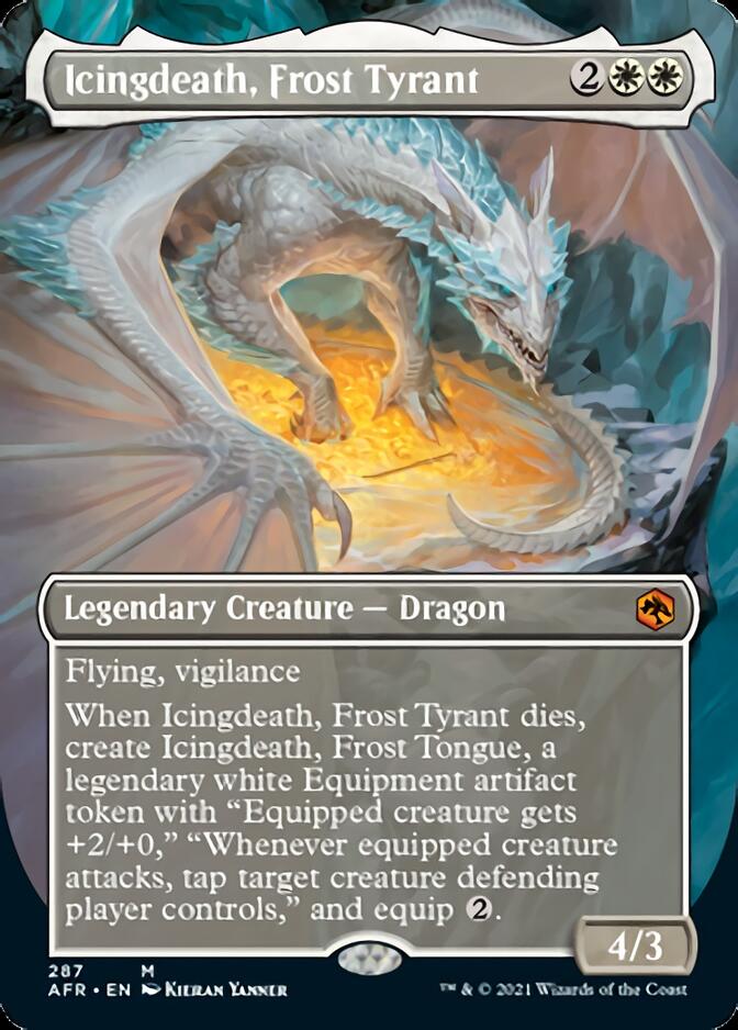 Icingdeath, Frost Tyrant (Borderless Alternate Art) [Dungeons & Dragons: Adventures in the Forgotten Realms] | Chromatic Games