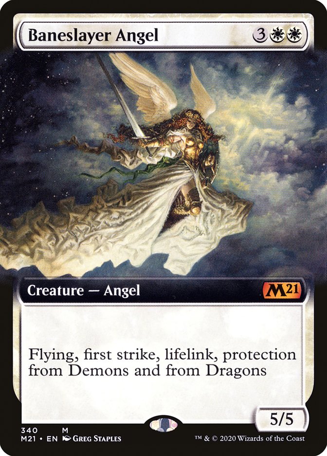 Baneslayer Angel (Extended Art) [Core Set 2021] | Chromatic Games