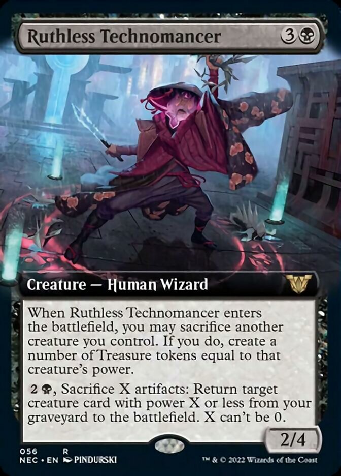 Ruthless Technomancer (Extended Art) [Kamigawa: Neon Dynasty Commander] | Chromatic Games