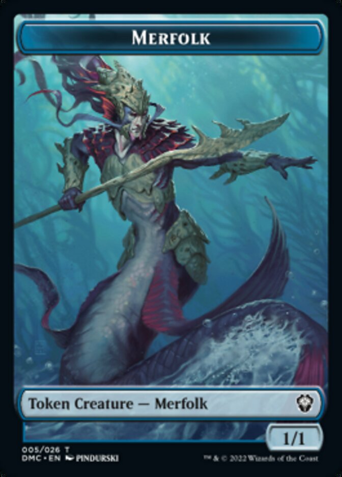 Saproling // Merfolk Double-Sided Token [Dominaria United Tokens] | Chromatic Games