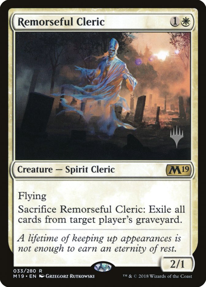 Remorseful Cleric (Promo Pack) [Core Set 2019 Promos] | Chromatic Games