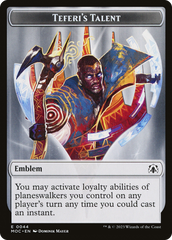 First Mate Ragavan // Teferi's Talent Emblem Double-Sided Token [March of the Machine Commander Tokens] | Chromatic Games