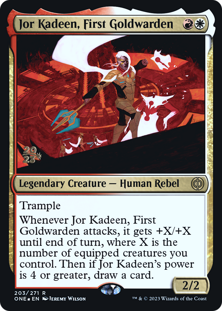 Jor Kadeen, First Goldwarden [Phyrexia: All Will Be One Prerelease Promos] | Chromatic Games