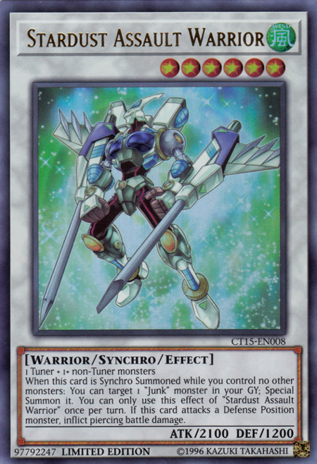 Stardust Assault Warrior [CT15-EN008] Ultra Rare | Chromatic Games